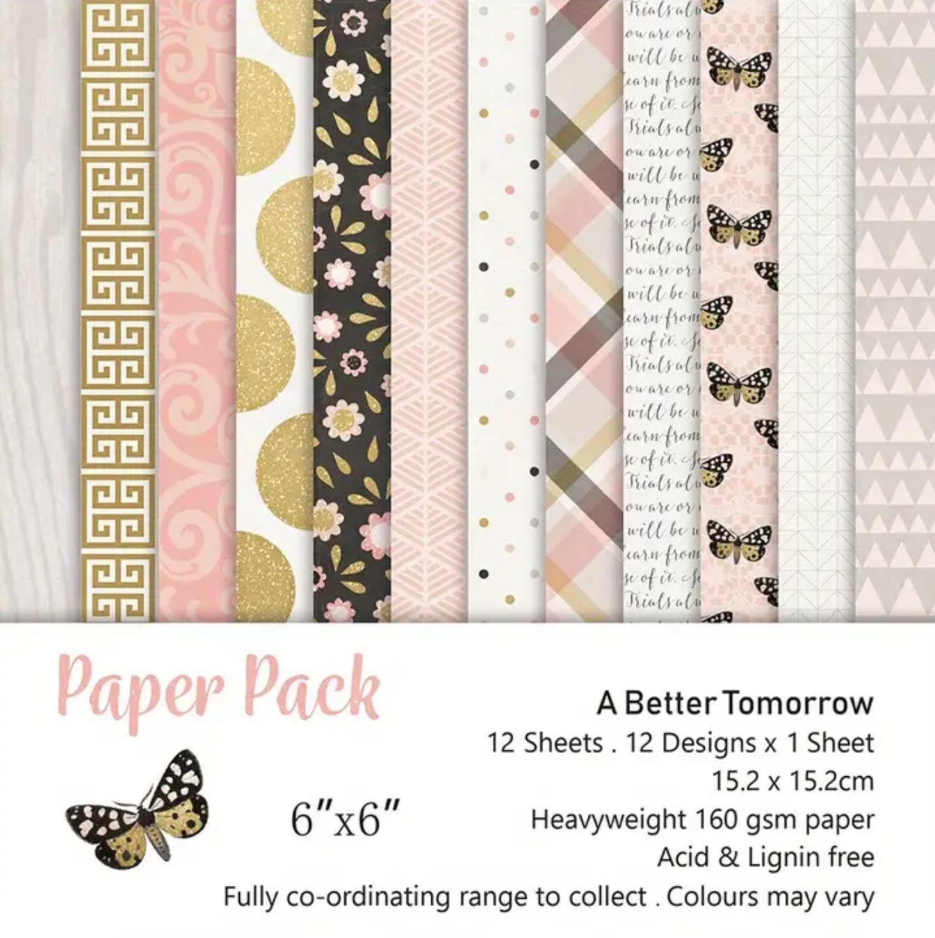 Papiere: 12 Blatt Design-Papier, Bastelpapier - 15.2x15.2 cm – Neu und originalverpackt aus Frenkendorf von jazzplatten