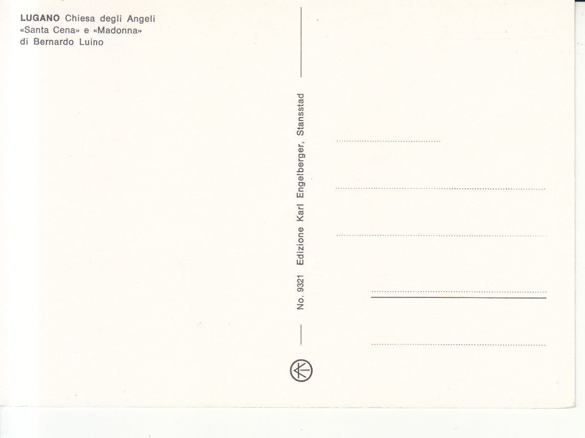 Cartoline postali: Lugano Angeli, ca. 1970 – Usato da Bürglen TG venduto da StampGraf 1