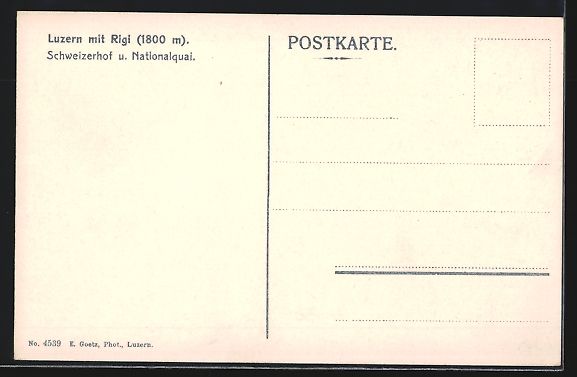 Ansichtskarten: Luzern, Teilansicht mit Uferstrasse, Dam – Gebraucht aus Berlin von bartko-reher 1