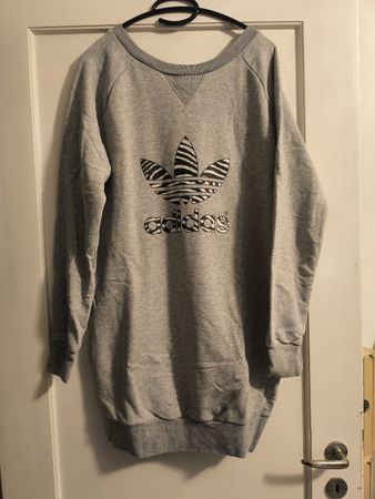 Damen Pullover Kleid Adidas grau Grösse S