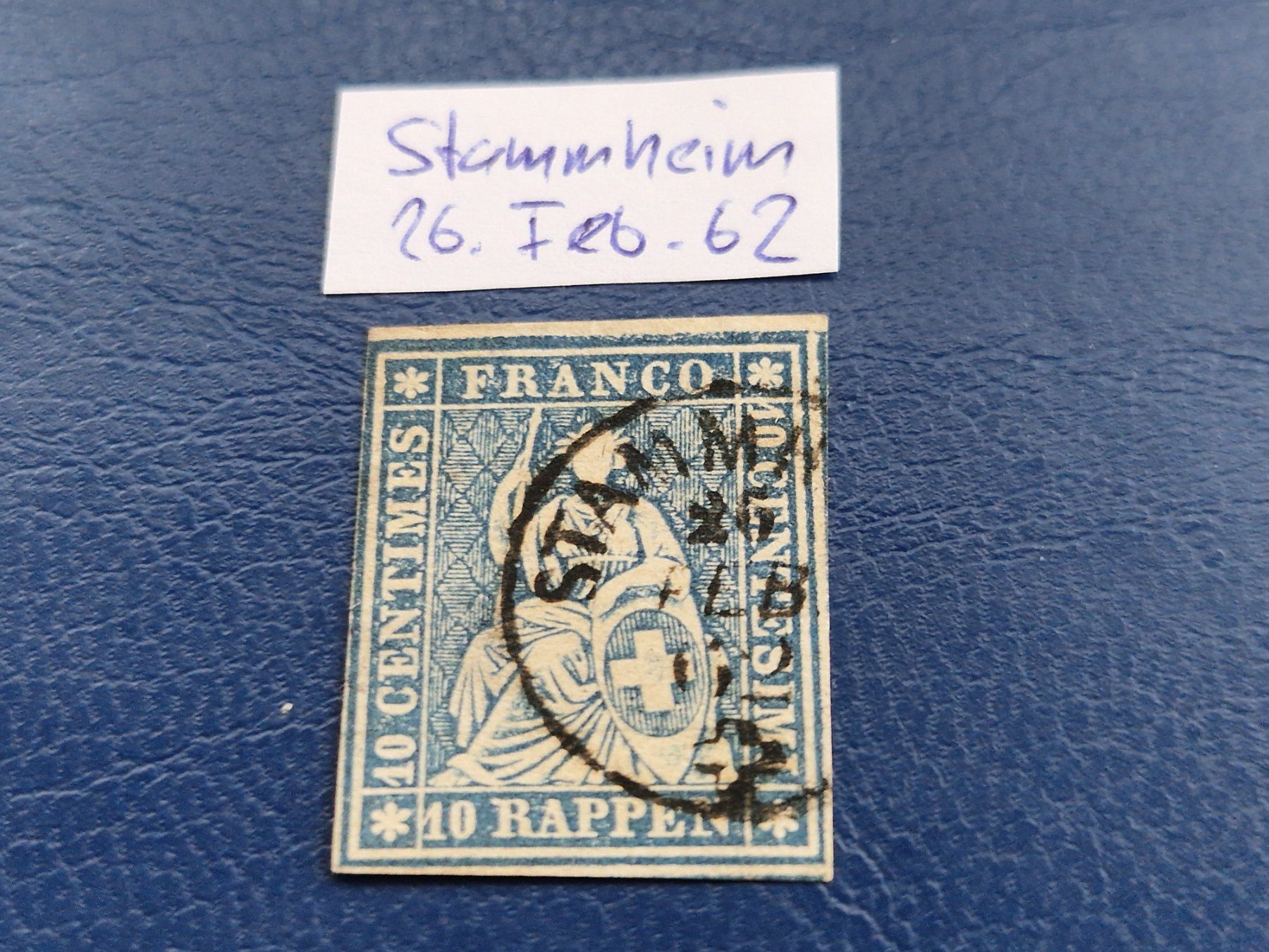 Tutti i francobolli: Strubel 23G, Stammheim, ab 1.- – Usato da Burgdorf venduto da Glossy01