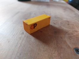 Post Container "neues Logo" für RhB Tragwagen von Kato