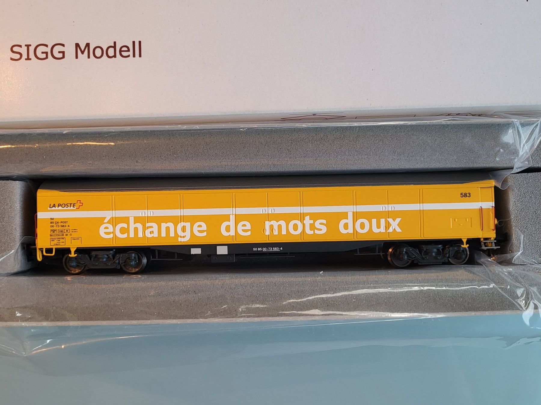 Modellini di ferrovie: H0 SIGG Modell SBB PTT Postwagen NEU ! – Nuovo e nell'imballaggio originale da Oberburg venduto da sensetal 2
