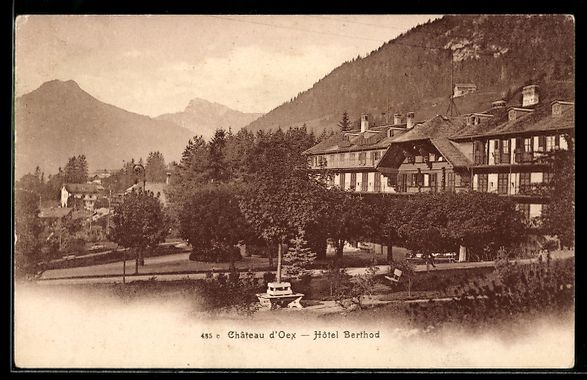 Ansichtskarten: AK Château d`Oex, Hotel Berthod – Gebraucht aus Berlin von bartko-reher