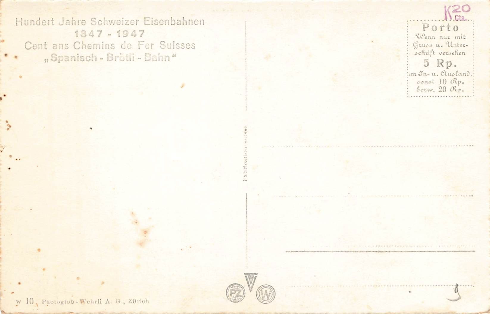 Cartoline postali: Hundert Schweizer Eisenbahnen Zug – Usato da Biasca venduto da Blenio71 1
