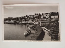 Dampf-Schiff  Lugano mit Schiff und  datiert 1950