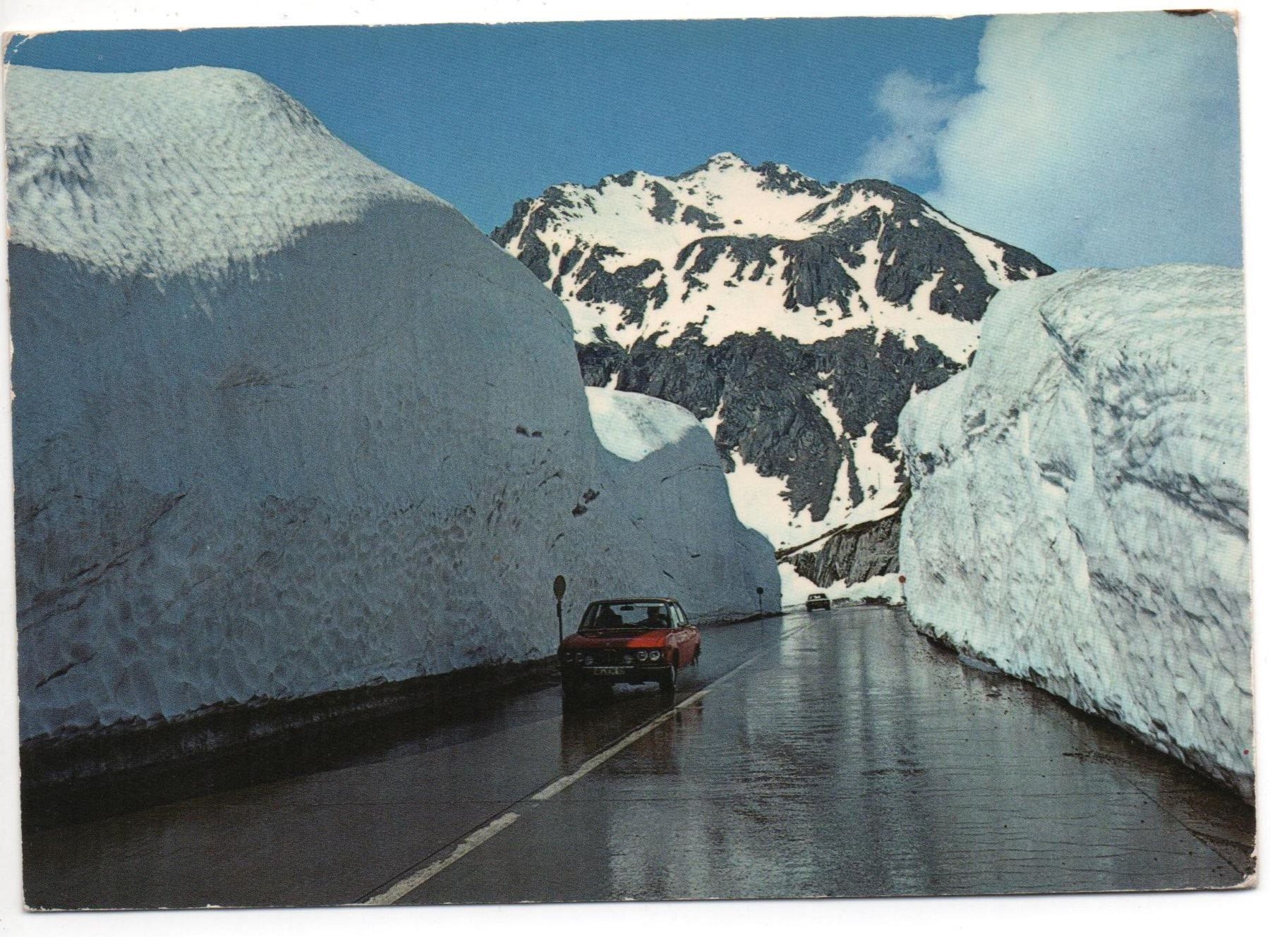 Cartoline postali: GOTTHARDPASS im Frühjahr - Auto – Usato da Jona venduto da philajona