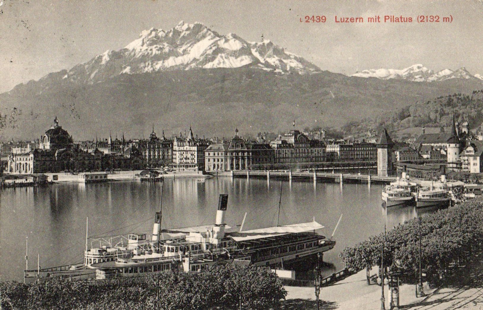 Cartoline postali: Luzern Mit Pilatus – Usato da Melano venduto da pisonsdro
