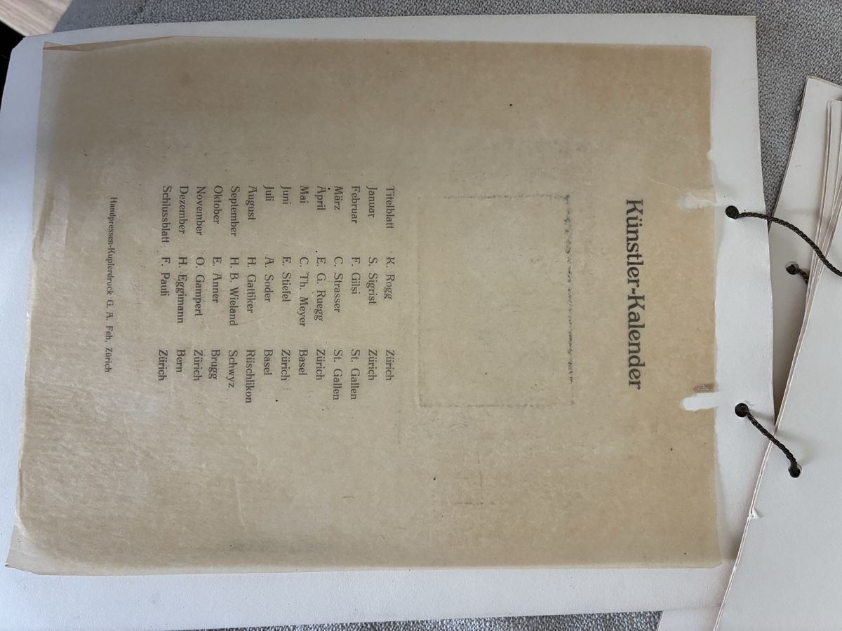 Libri: 1920 künstler kalender – Usato da Zürich venduto da LichtBleibt 5