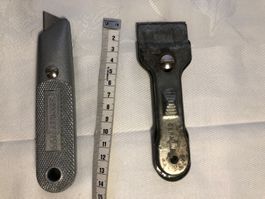 stanley messer cutter original und metallschaber von schott