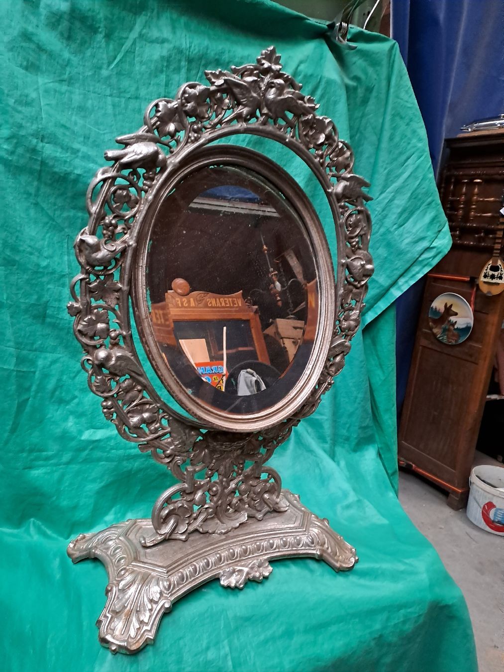 Specchi:   Miroir Psyché  fonte de fer chromé – Usato da Fribourg venduto da Cariko