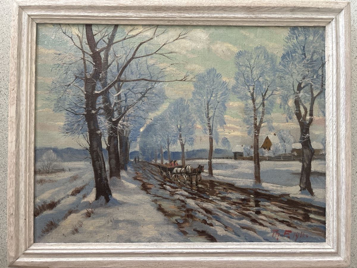 Tableaux: Original Ölgemälde Winterlandschaft gerahmt – D'occasion à schaffhausen par xja_8fwh