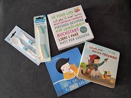 Babyset Bücher und Babybesteck