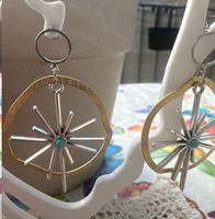 Handmade Boho Earrings with Turquoise Accent - Chic Style