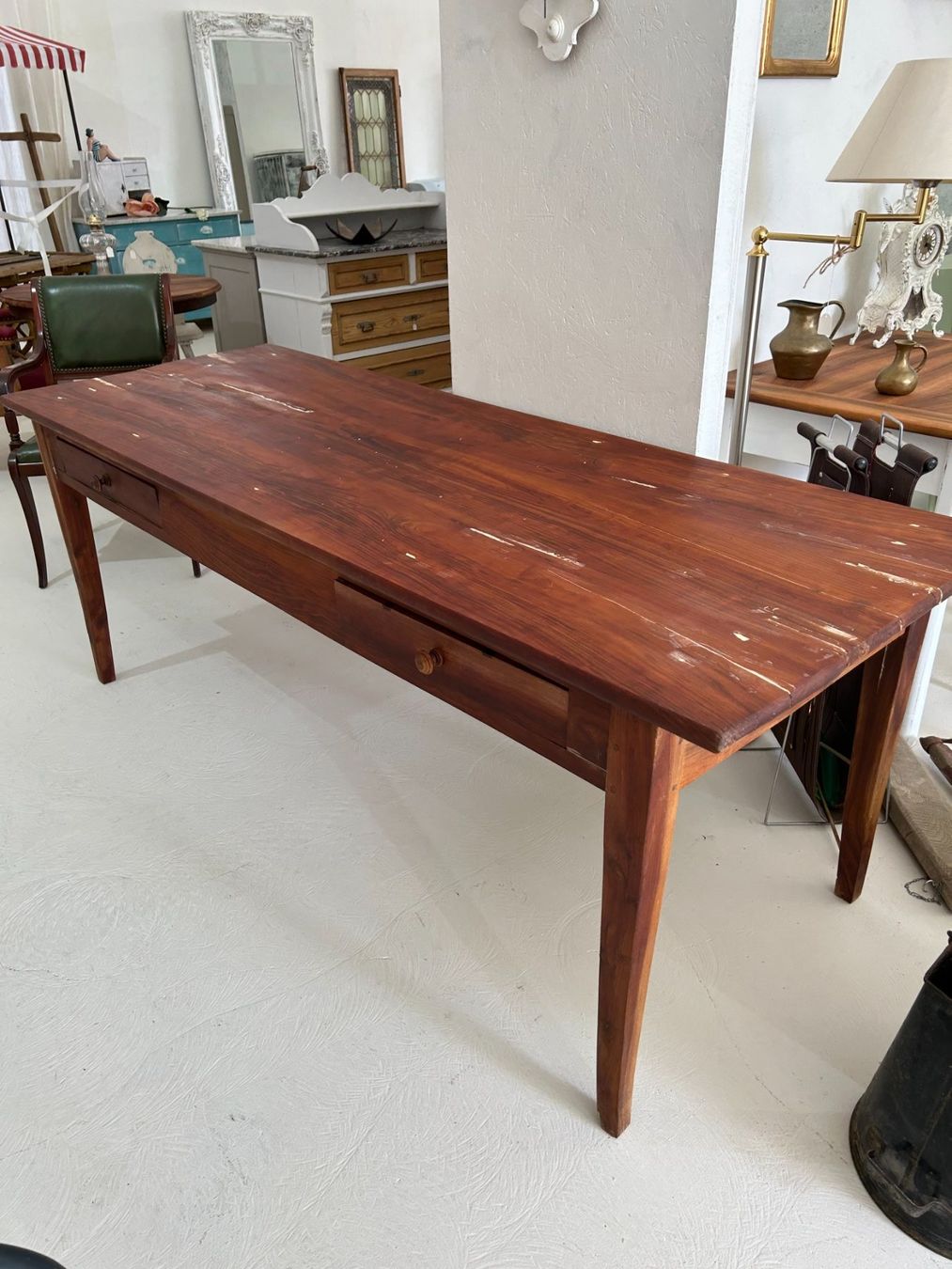 Tavoli: Esstisch Biedermeier Kirschbaum gross Schubladen restauriert – Usato da Dottikon venduto da beni1204 1