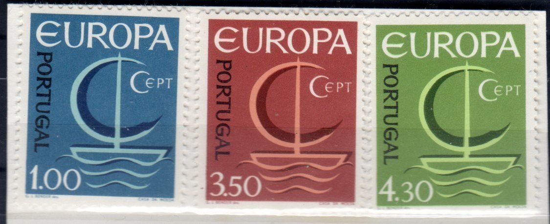 Tutti i francobolli: Portugal 1966 Satz  Nr. 1012/1014 ** – Nuovo e nell'imballaggio originale da Remetschwil venduto da Hofiii