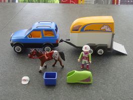 Playmobil 5223 Pferdetransport mit Auto und Figur