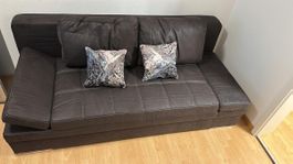 Schlafsofa 200x97x86 Microfaser Lederoptik in gutem Zustand 