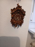 Wanduhr Miniatur Pendeluhr 11 x 6 cm mit Wippvogel