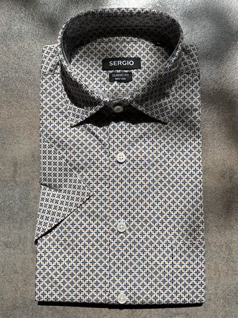 Hemd SERGIO Kurzarm Classic Fit Herren Grösse M neu