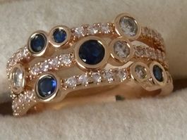 Luxus Elegante Gr.18/8 Ring Farbe: Rosa /Zirkonia