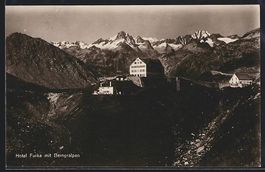 Furka-Passhöhe, Hotel Furka und Furkabl