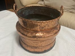 Cache-pot ancien en cuivre – Ø 23 cm