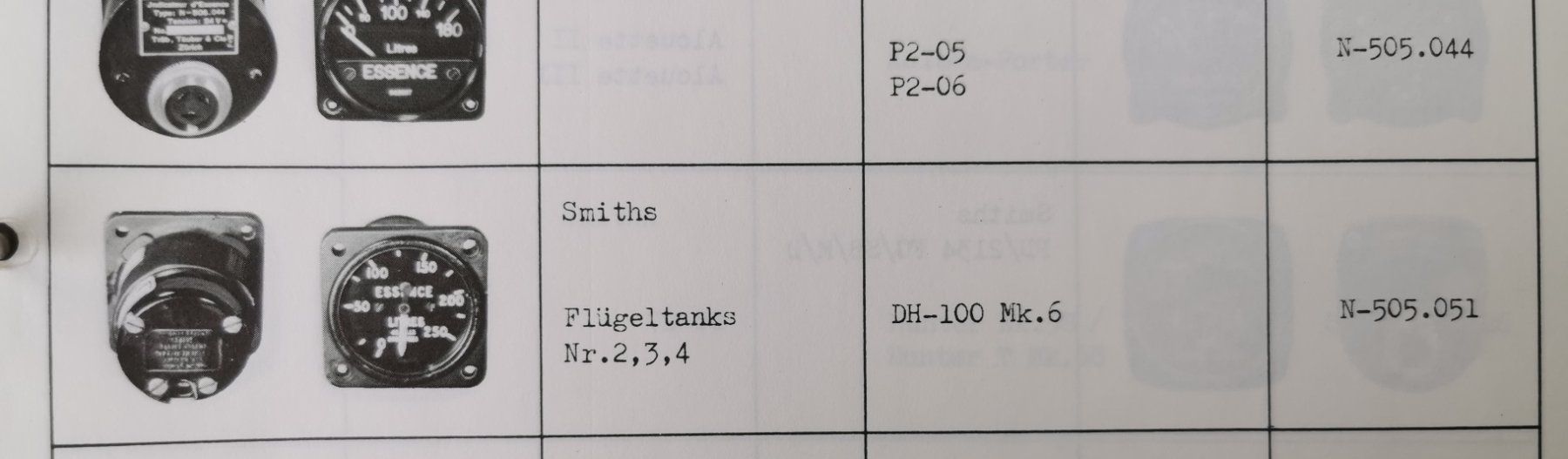 Misurare: Treibstoffanzeige DH-100 Vampire Fliegertruppe Luftwaffe – Usato da Neuenkirch venduto da bf-109 5
