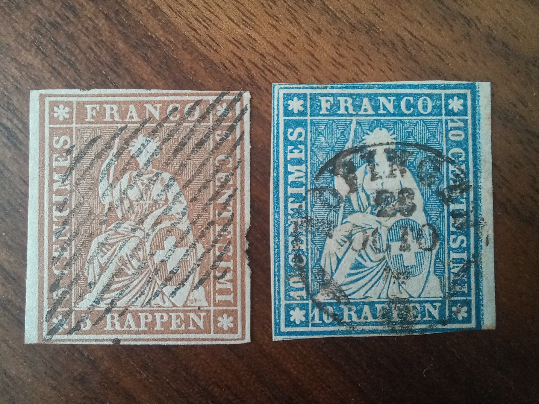 Tutti i francobolli: Strubel 22C/23C - dekorative Stücke – Usato da Beringen venduto da Goeppeli