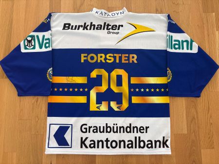 HC DAVOS # 29 FORSTER JUBILÄUMSTRIKOT 2011/12 SIGNIERT XL