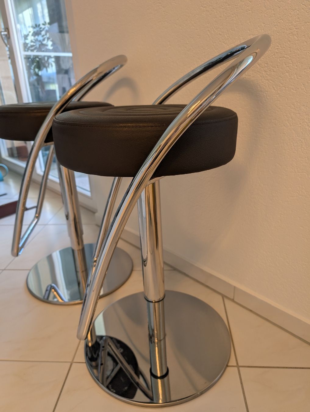 Sgabelli: x2 Effezeta Leather Italian Designer Bar Stools – Usato da Spreitenbach venduto da fun_l967 1