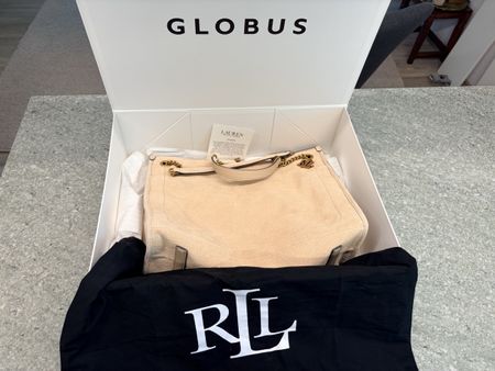 Ralph Lauren Handtasche beige Wildleder neu