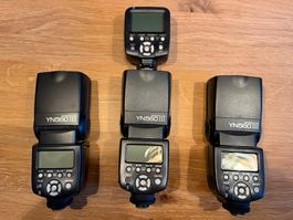 Yonungo Speedlite YN560 III 3 Stück, 1 Controller für Nikon