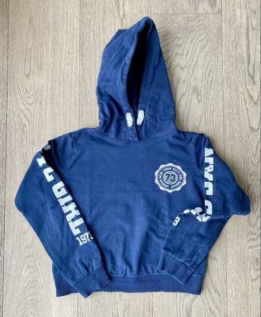 Kidsworld Hoodie Gr. 140/146, NYC Girl, grau-blau
