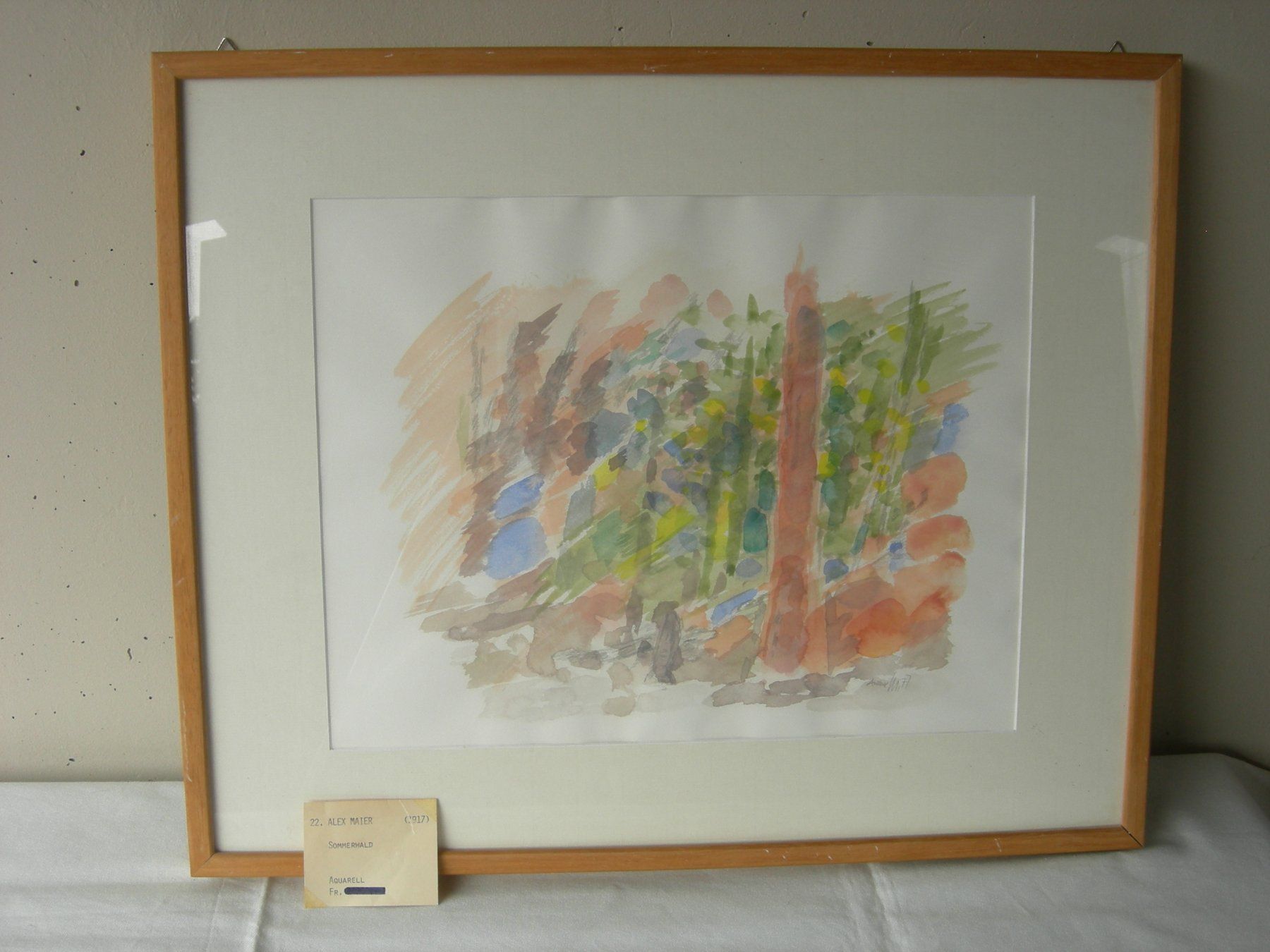 Dipinti: Aquarell - Sommerwald von Alex Maier – Nuovo (secondo la descrizione) da Rheinfelden venduto da sabine0101 1