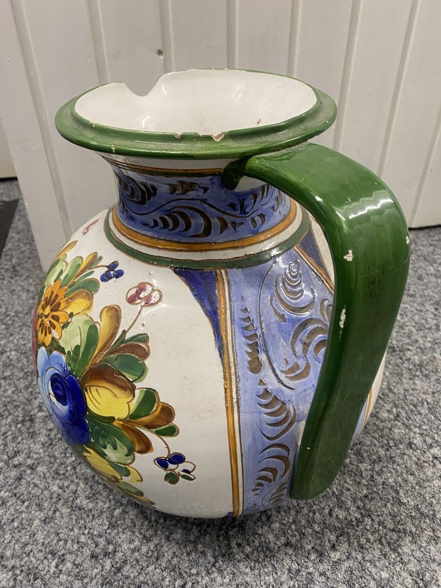 Vasi & Recipienti: Tonkrug, handbemalt - Blumendekor – Usato da Wiesendangen venduto da argon03 3