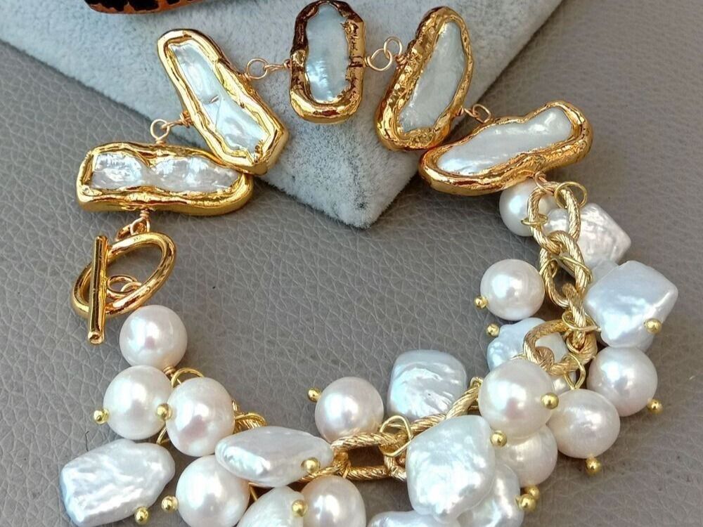 Bracciali & Braccialetti: Wunderschön Design Perlen Armband Perle Echt 20 cm Bracelet – Nuovo (secondo la descrizione) da Prilly venduto da ilyria73 4