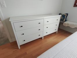 Schlafzimmerkommode – 6 Schubladen – Weiss & modern