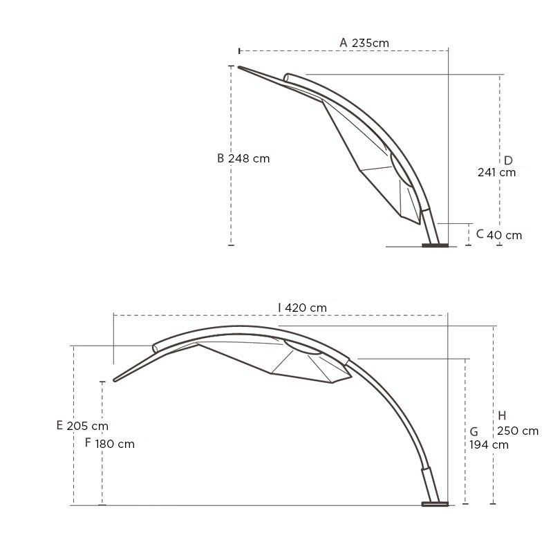 Ombrelloni: Designsonnenschirm Umbrosa Icarus – Usato da Baar venduto da mon_bb6x 1
