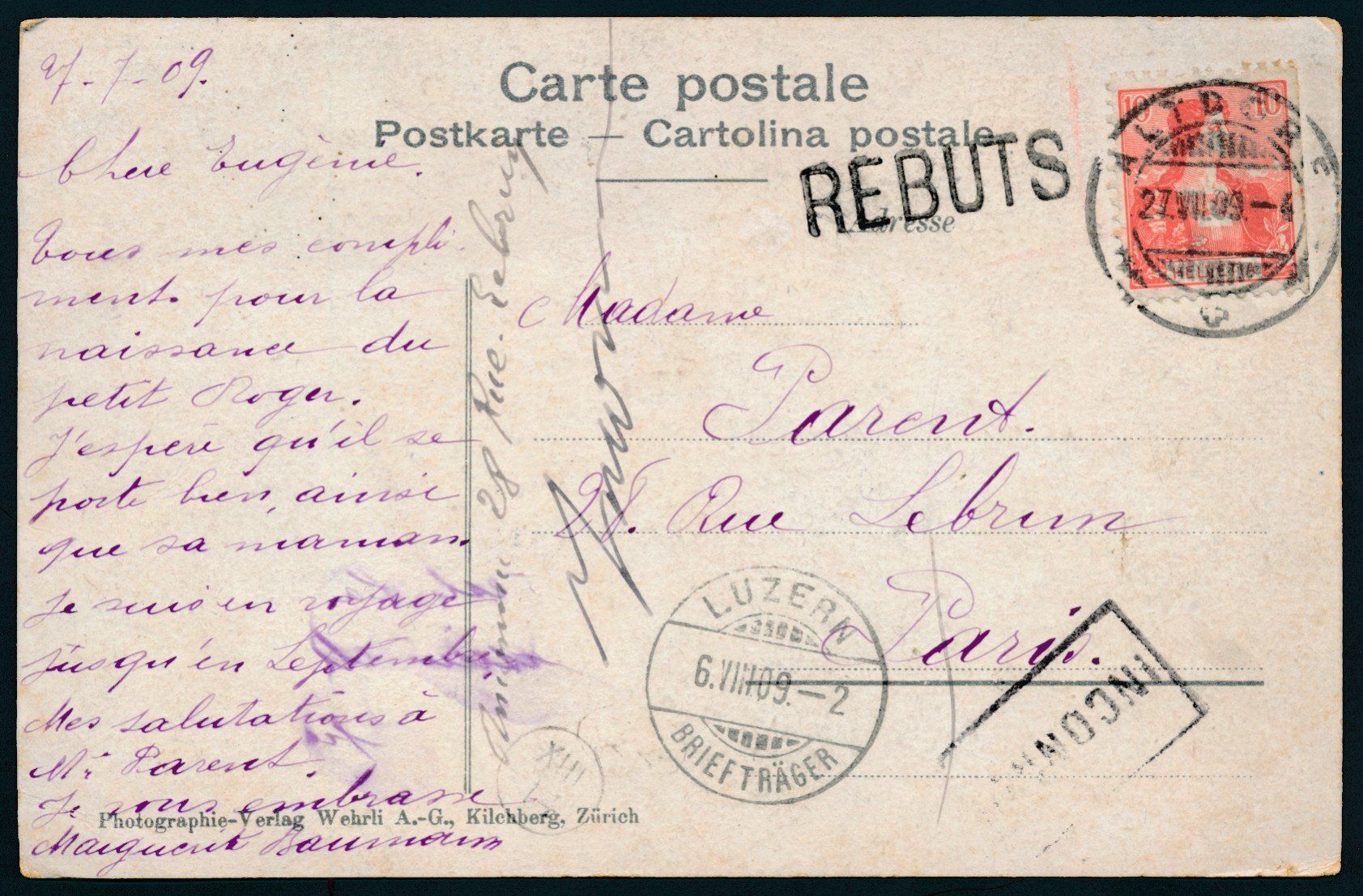Cartoline postali: AK: Altdorf – Usato da Bonau venduto da Profila3 1