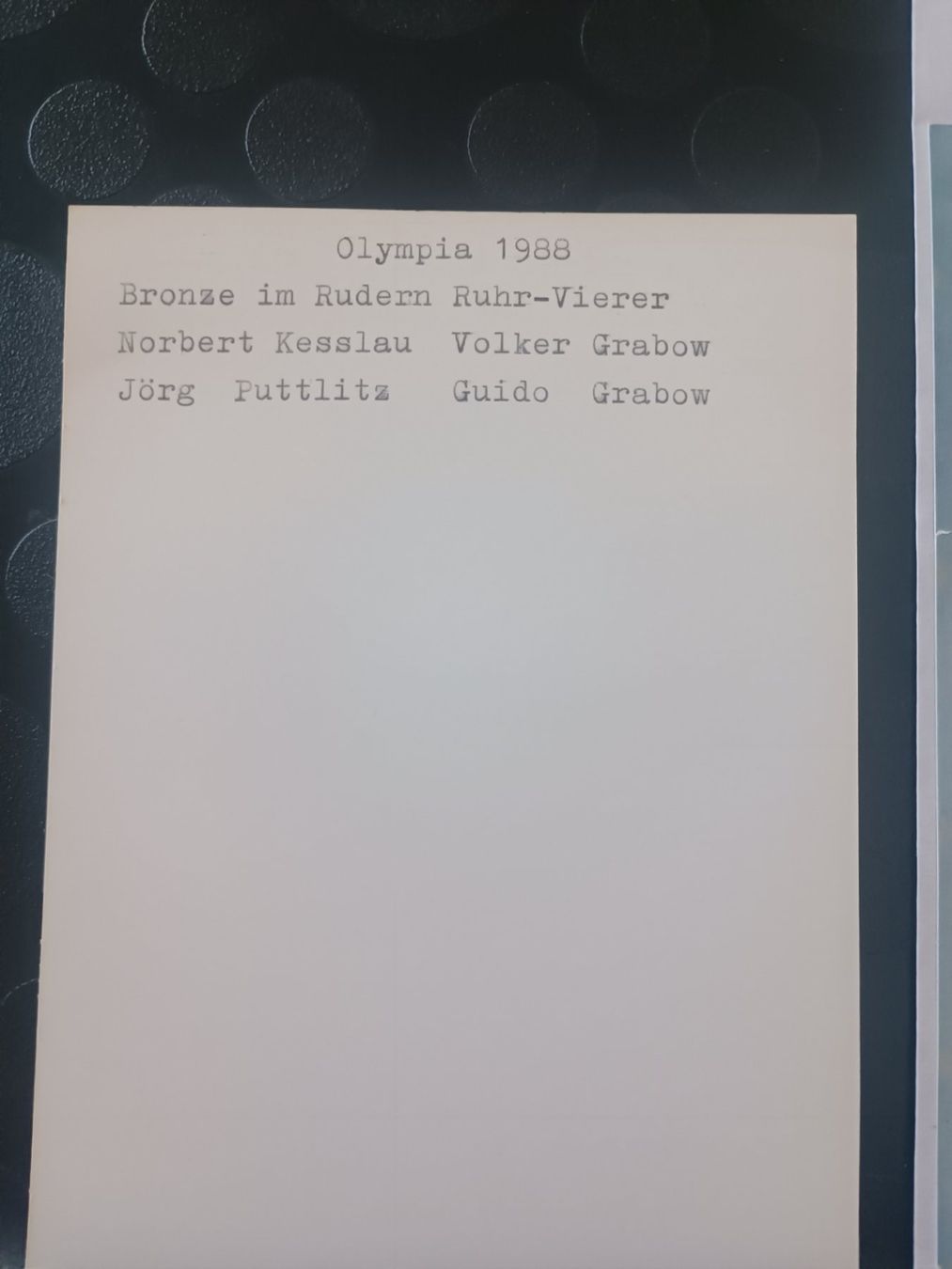 Autografi: Olympia Bronze 1988 - mit Sonderstempel FDC – Usato da Menziken venduto da Artographs 1