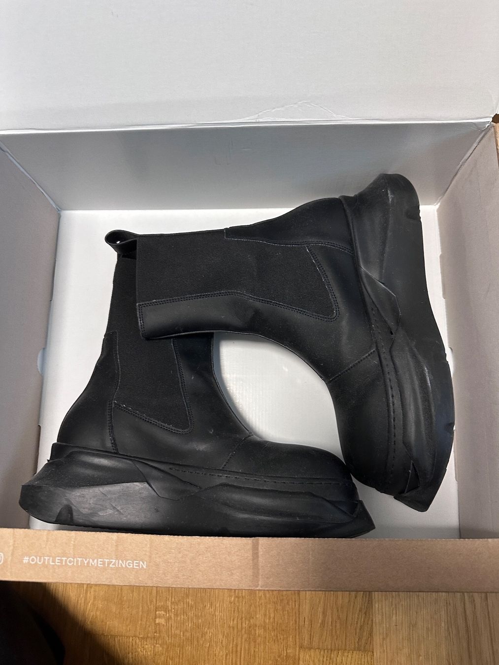 Rick Owens Herrenschuhe: Rick Owens DRKSHDW Abstract Beatle Boots – Gebraucht aus Kaltbrunn von LuxShop