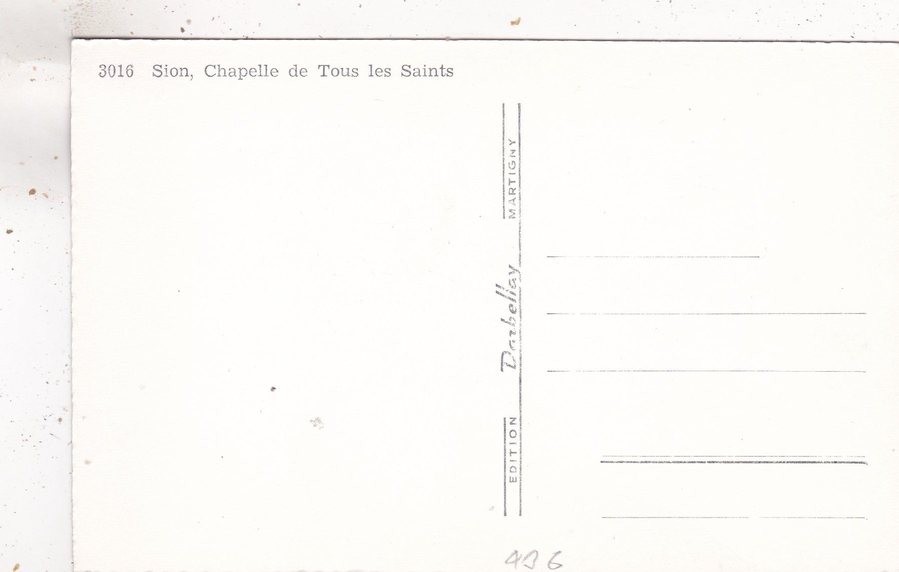 Cartoline postali: Sion Chapelle de Tous les Saints – Usato da Herisau venduto da Lisegrat2008 1