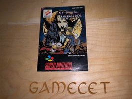 Castlevania Vampire Kill Anleitung SNES