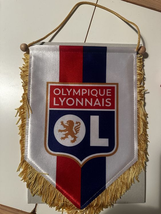 Olympique Lyonnais Wimpel / Mini-Fahne - Neuwertig! (Neu (gemäss