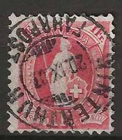 Ch091c -Helvetie debout 91c VOLLSTEMPEL  Winterthur