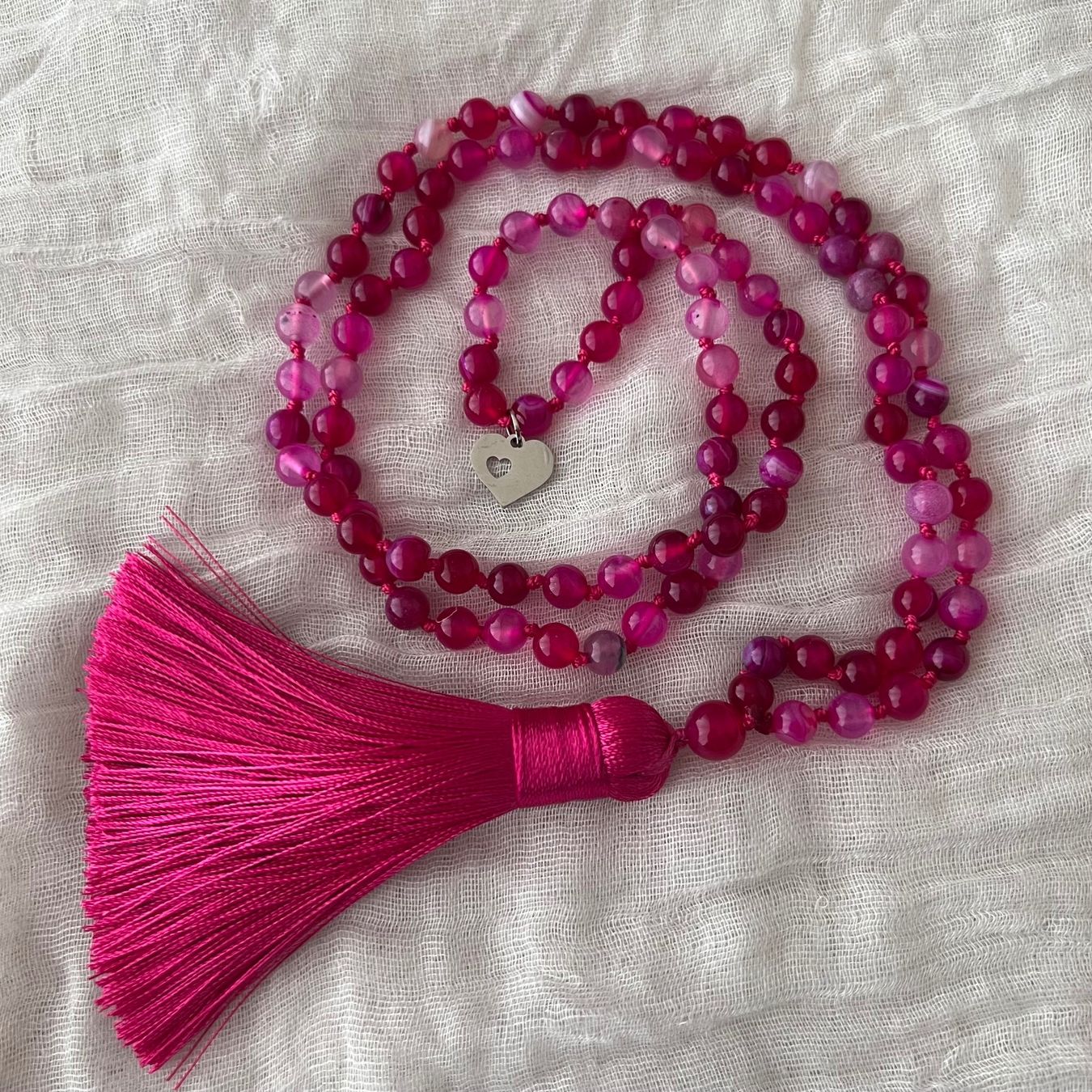 Colliers: Mala en agate rose – Neuf avec emballage d'origine à Pully par sunaddict 2