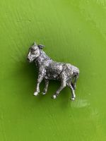 Esel Figur aus Metall silber oder versilbert, guter Zustand