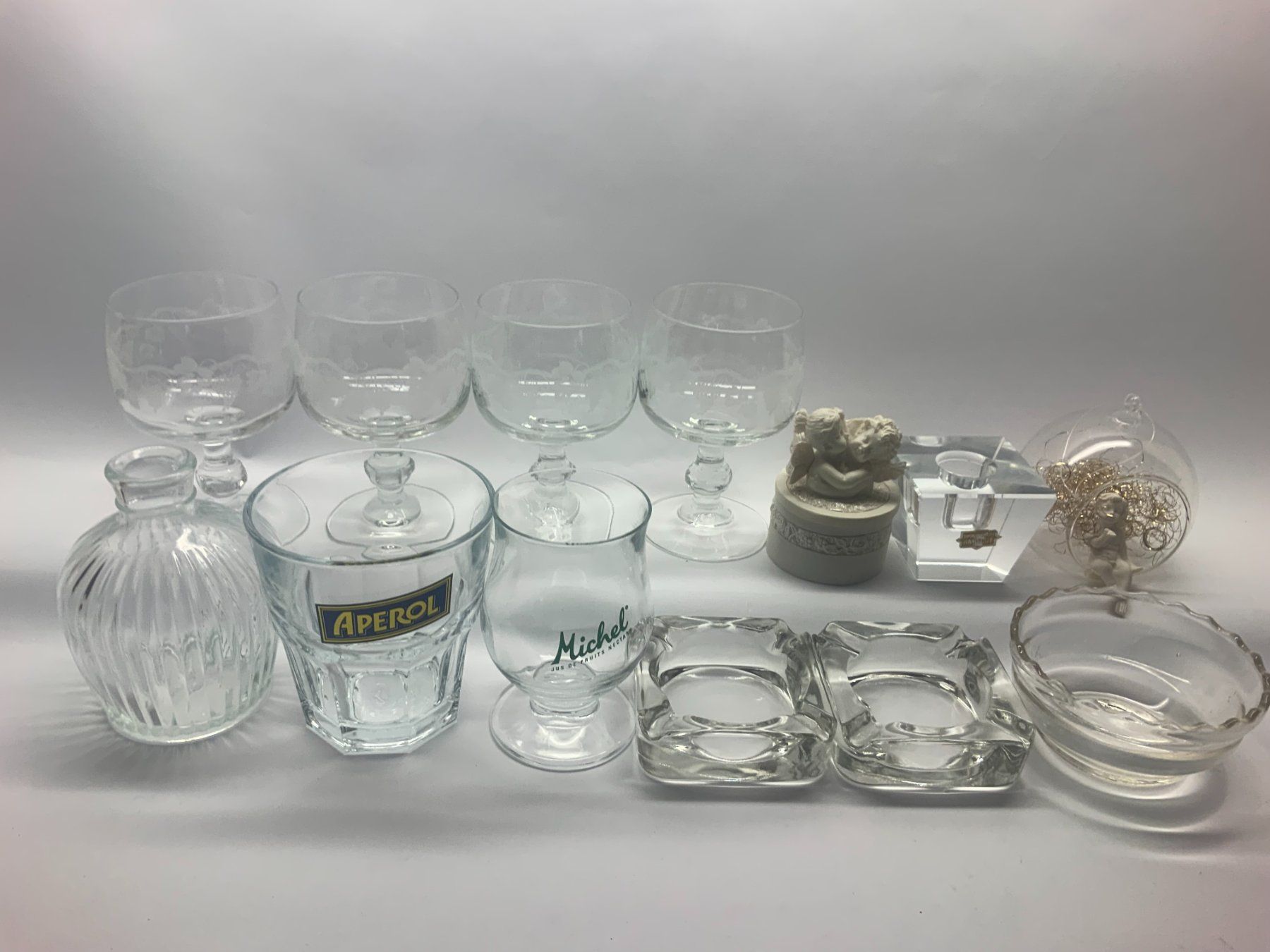 Bicchieri: 13-teiliges Glas- und Deko-Konvolut – Usato da Rickenbach LU venduto da Spalierelger 3