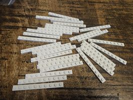lego 4477 lot de 30 pièces White Plate 1 x 10